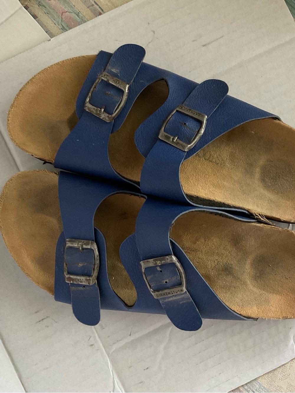 Birkenstock Blue Double Buckle Sandals